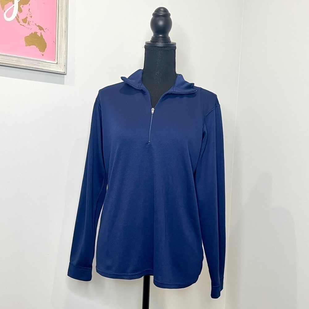 Patagonia Capilene Blue Long Sleeve 1/4 Zip Base Layer